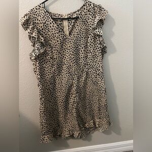 CHEETAH ROMPER SIZE LARGE